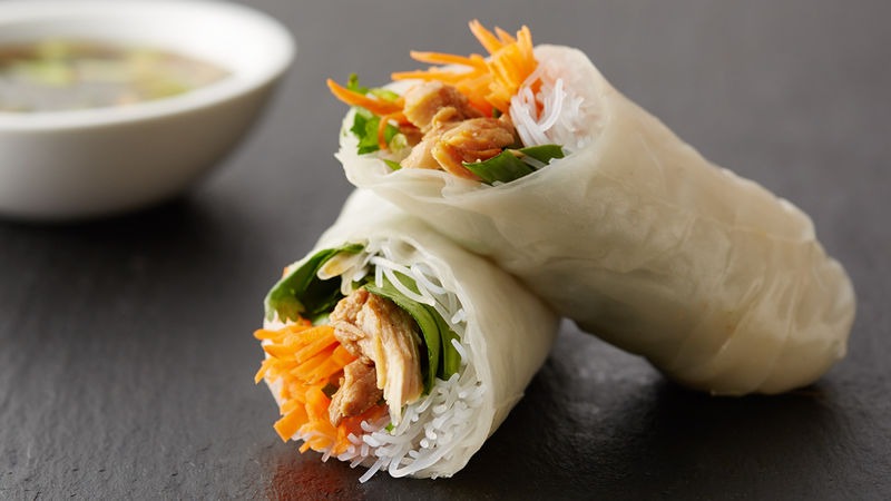 Spring rolls are a large variety of filled, rolled appetizers or dim sum found in East Asian, South Asian, and Southeast Asian cuisine. The name is a ...